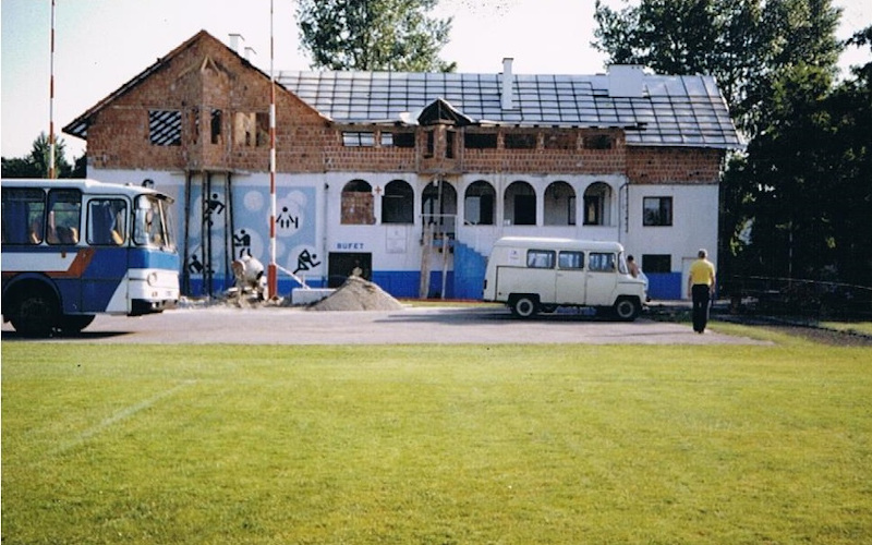 Zdjęcie historyczne - budowa ośrodka klubu sportowego