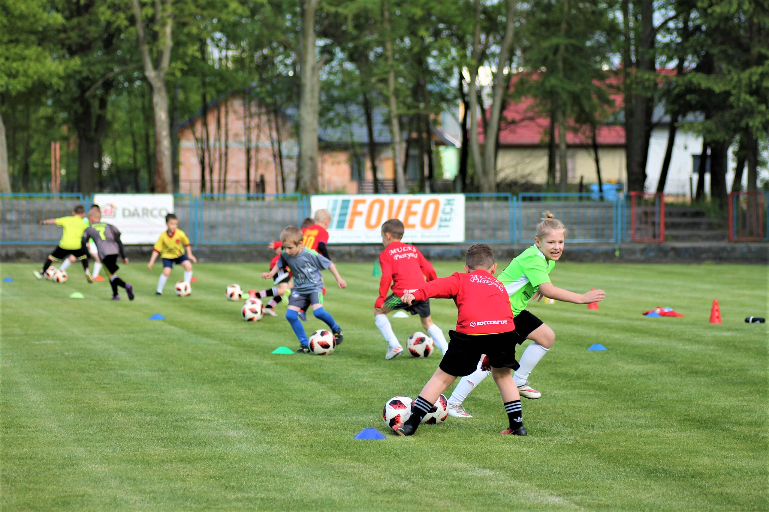 Trening piłki nożnej
