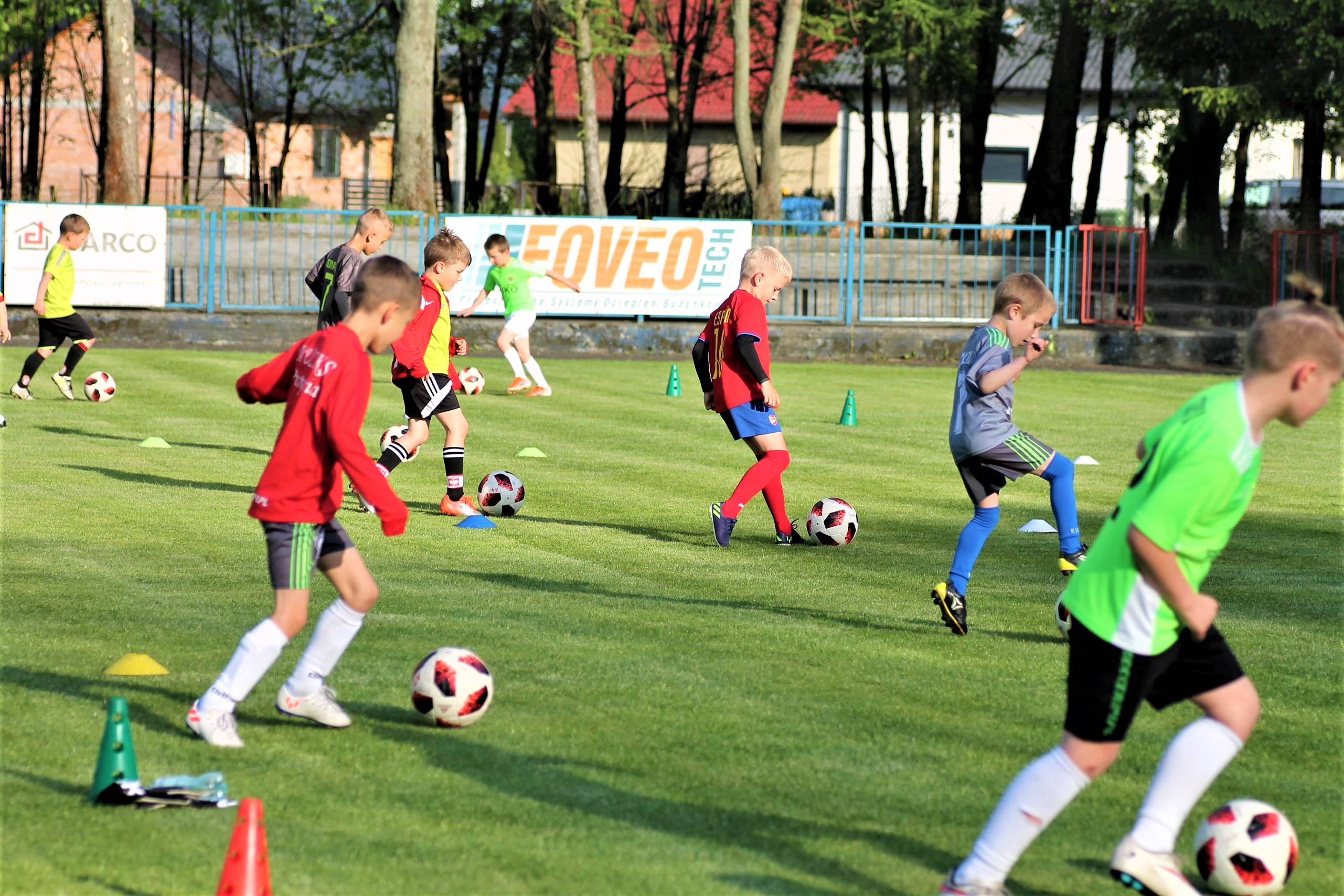 Trening piłki nożnej
