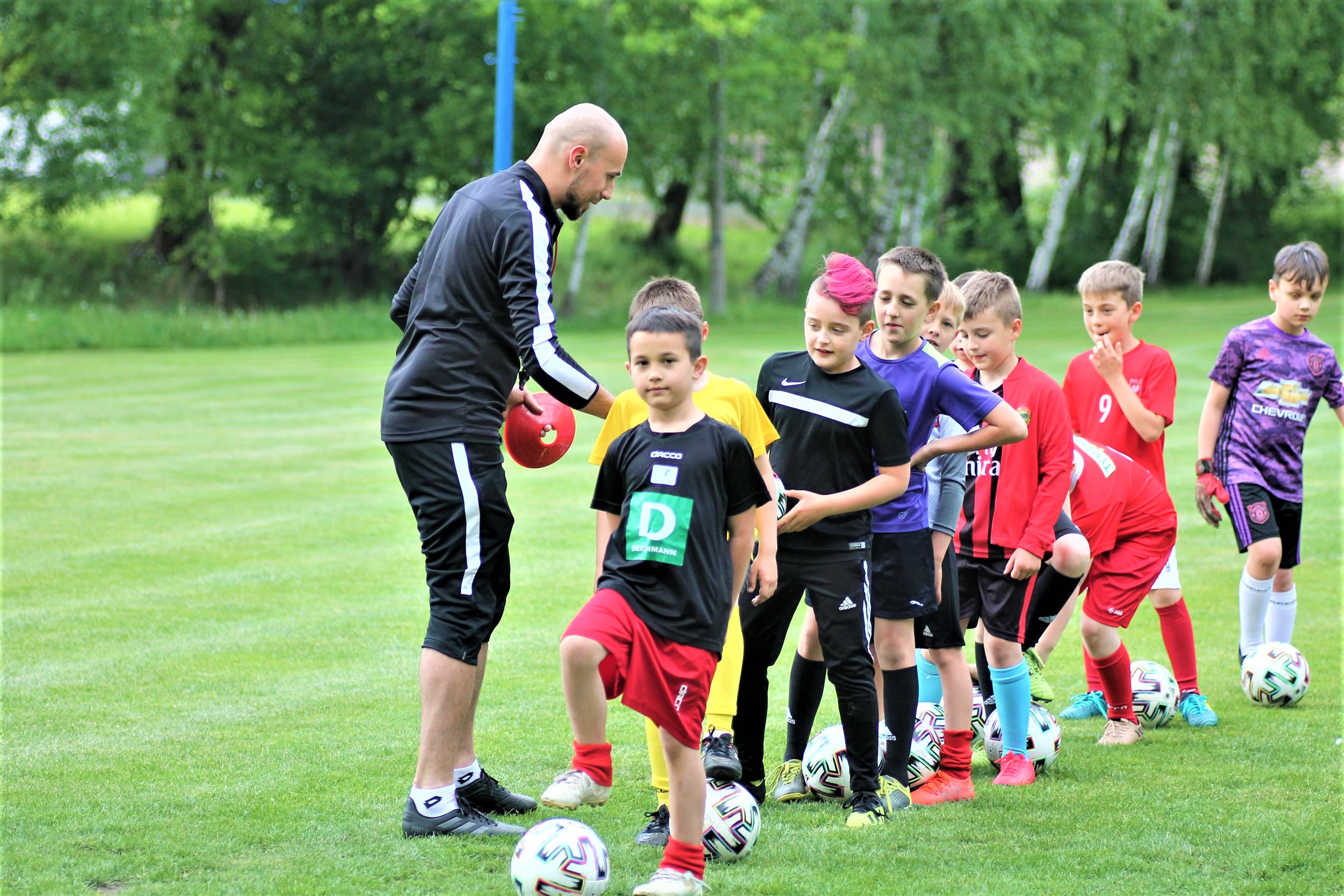 Trening piłki nożnej